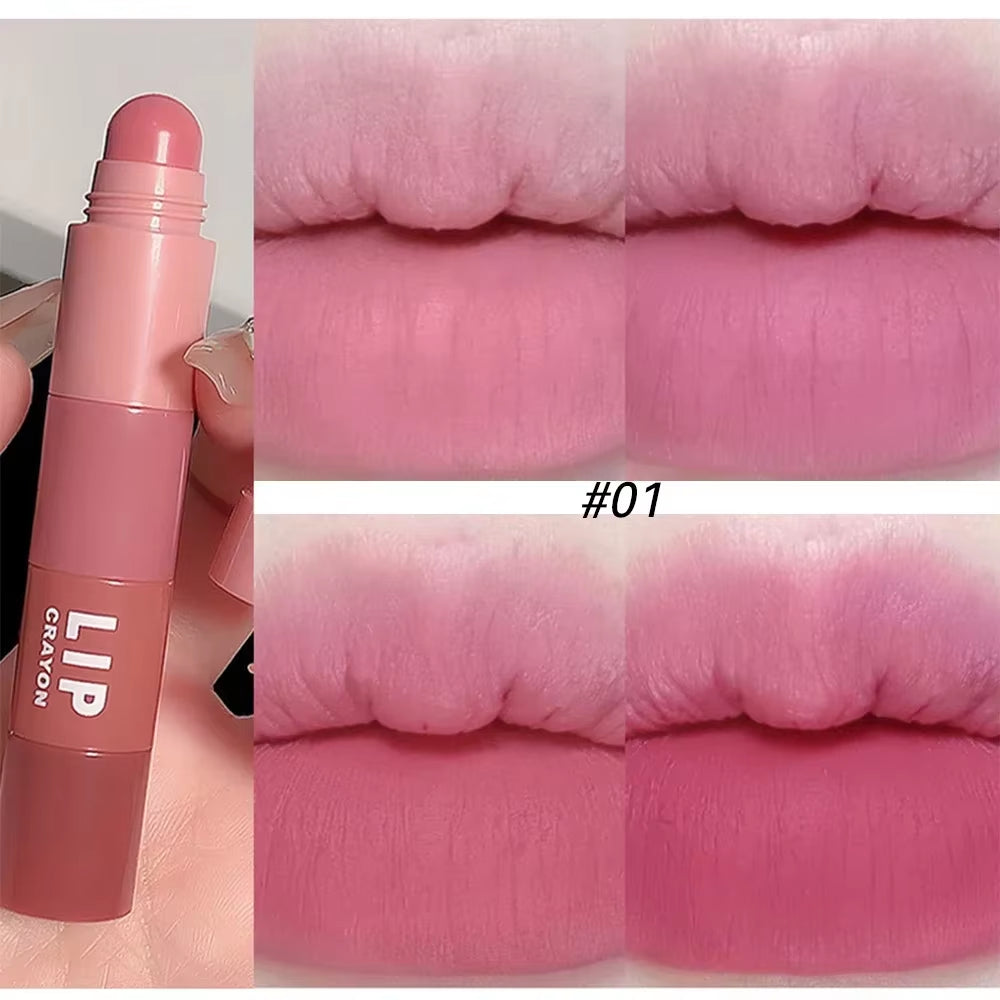 Matte Pen 4 Colors in 1 Nude Pink Matte Lip Gloss Waterproof Long Lasting Pencil Lip Liner Pen Lip Makeup Set