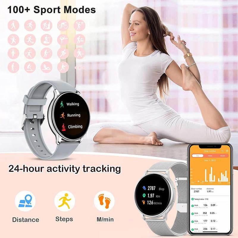 Multifunctional Smart Watch, Fashion Digital Watch with Multiple Sport Modes, Wireless BT Call Sports Smart Watches for Women Gift