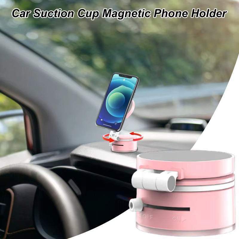 Suction Cup Cell Phone Holder Adjustable Cellphone Holder Magnetic Foldable Mobile Phone Suction Cup Support Car Interior