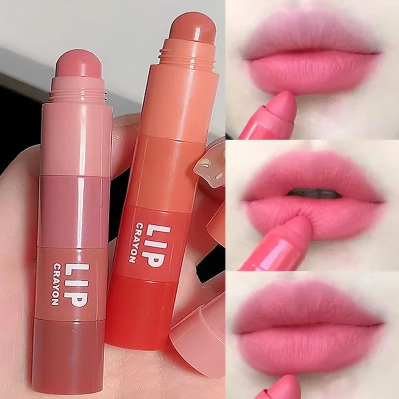 Matte Pen 4 Colors in 1 Nude Pink Matte Lip Gloss Waterproof Long Lasting Pencil Lip Liner Pen Lip Makeup Set