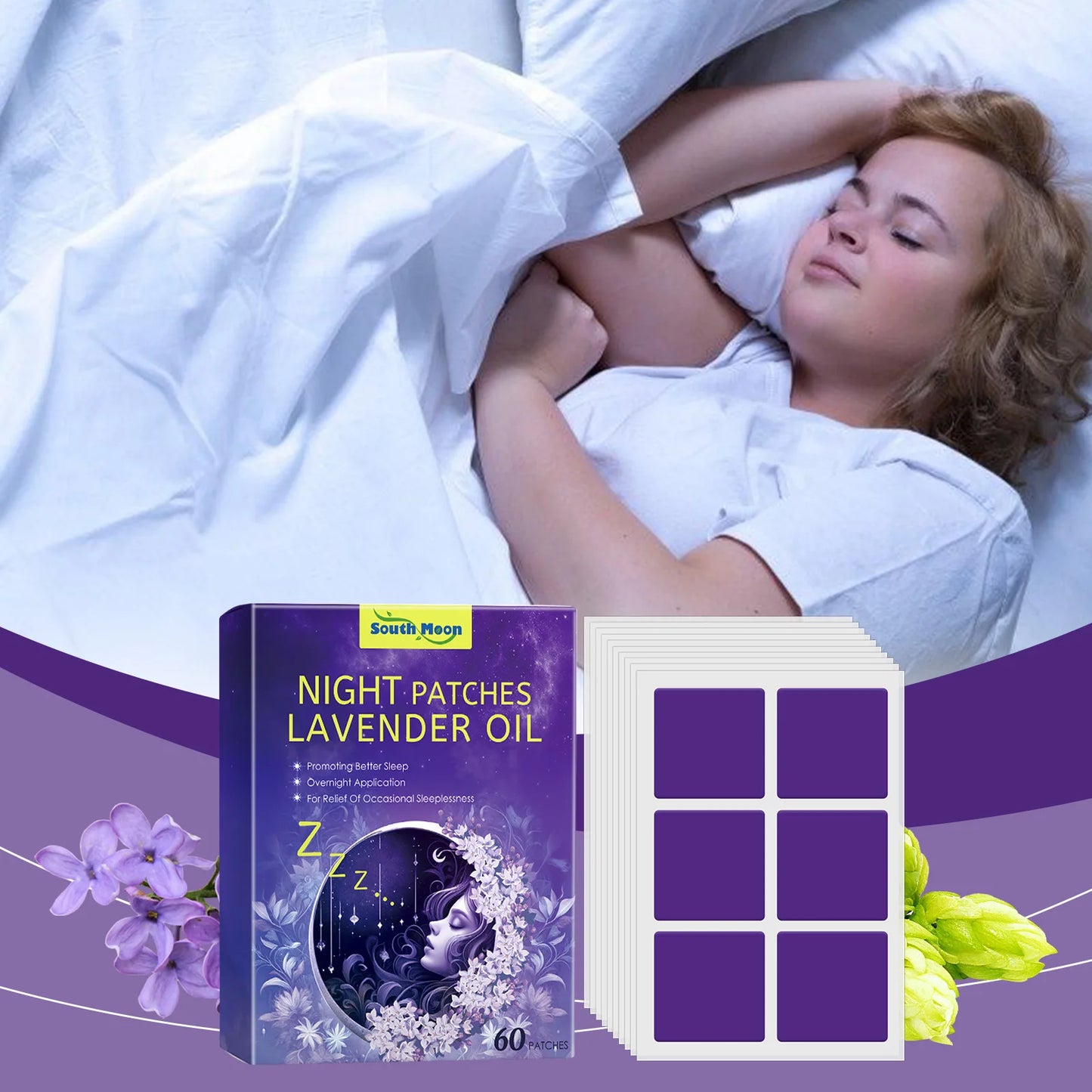 Sleep Aid Patches Calming Nerve Promote Sleeping Aromatherapy Relieve Stress Anxiety Relaxing Body Insomnia Treatment Stickers
