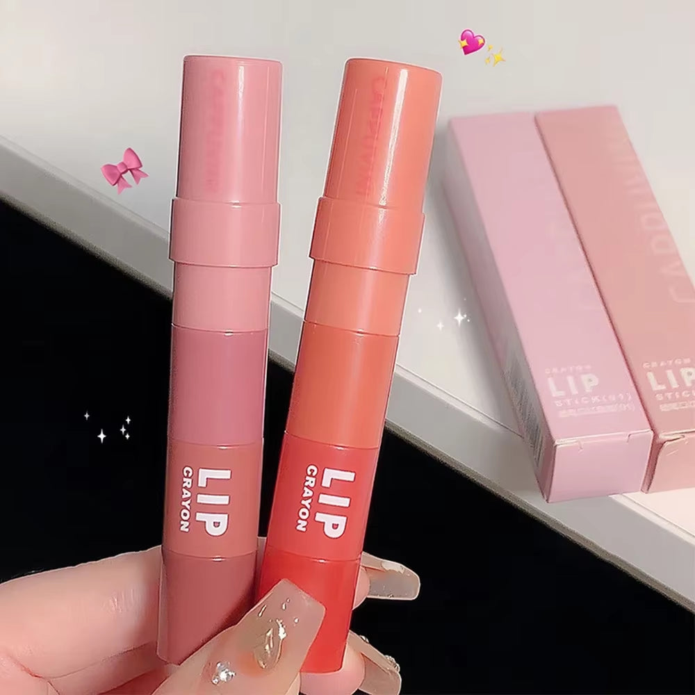 Matte Pen 4 Colors in 1 Nude Pink Matte Lip Gloss Waterproof Long Lasting Pencil Lip Liner Pen Lip Makeup Set