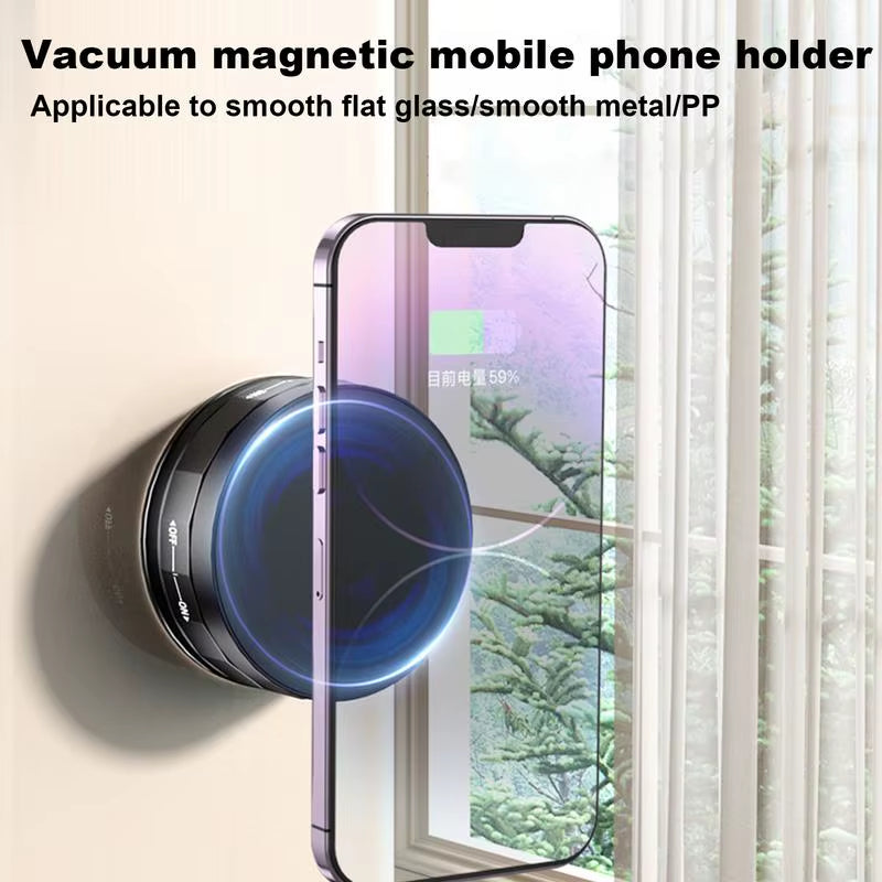 Magnetic Phone Holder Portable Vacuum Desktop Cellphone Holder Multi-Purpose Holding Bracket for Home Car School Work Area Gym